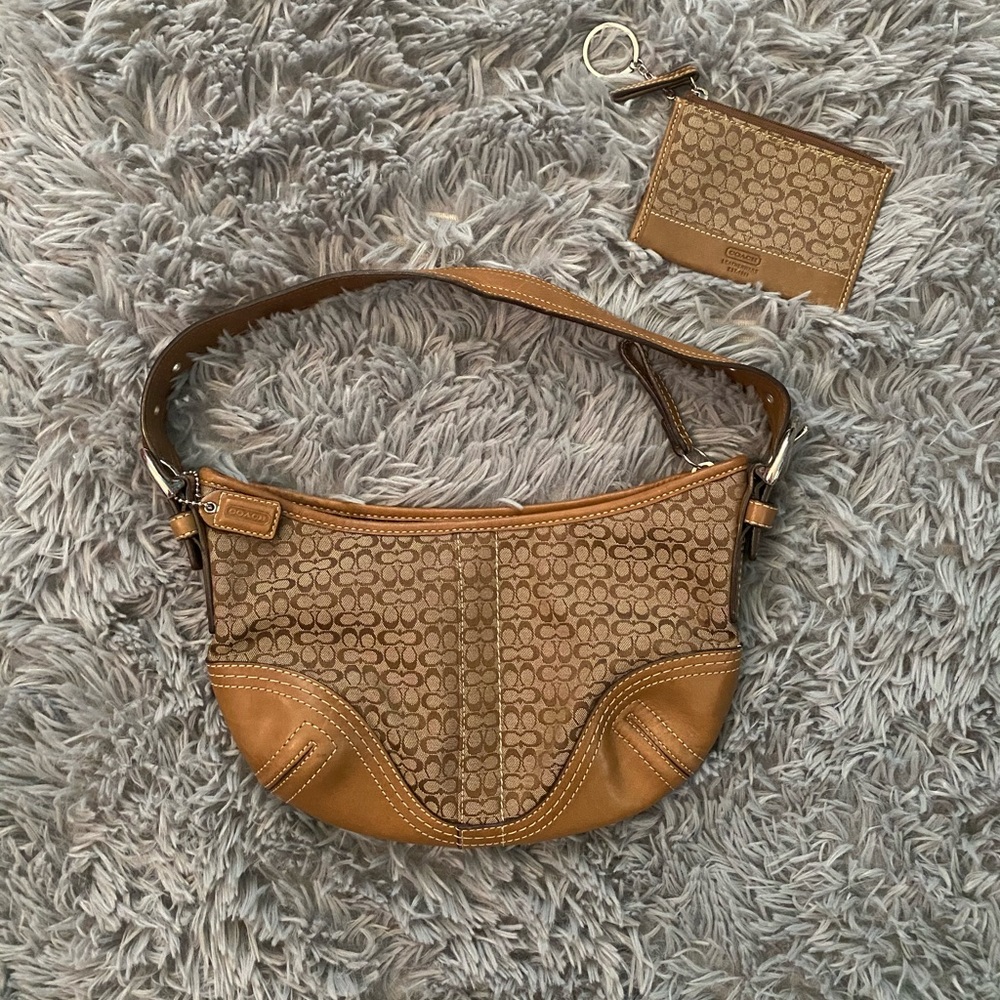 COACH Bag with Matching Wallet Keychain